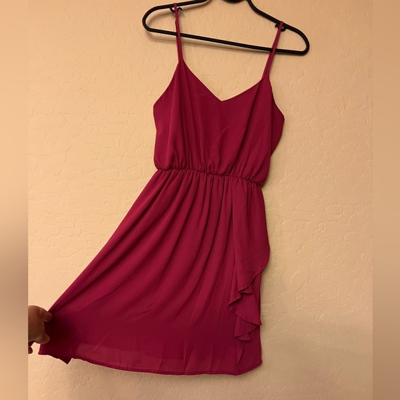 Everly Raspberry Pink Slip Dress - Picture 6 of 13